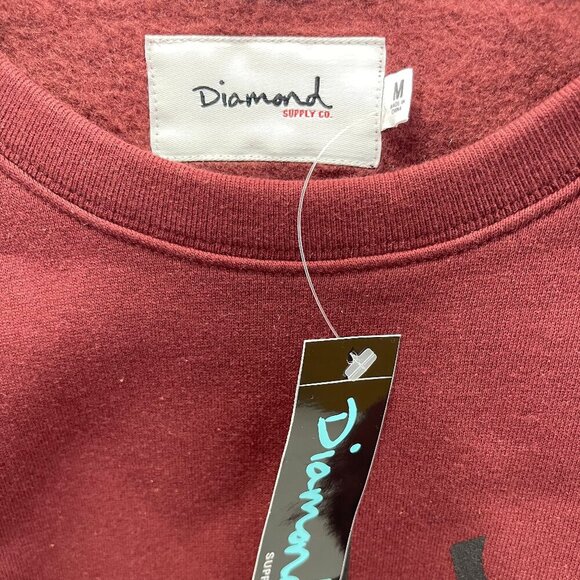 DIAMOND SUPPLY CO. WOMEN’S BURGUNDY CREWNECK SWEATSHIRT — Medium - NWT - Picture 2 of 3